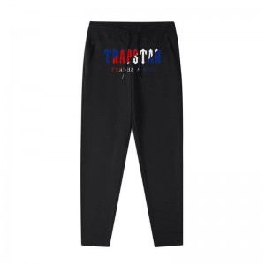 Black Men's Trapstar Autumn It’s a Secret Logo Pants Australia | MJ70-760