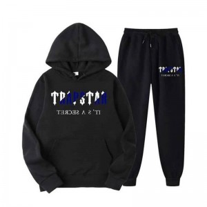 Black Men's Trapstar Chenille Decoded Hooded Tracksuit Australia | JE15-076