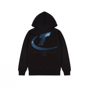 Black Men's Trapstar Hyperdrive High Density Hoodie Australia | UQ60-985