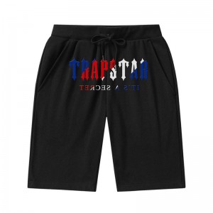 Black Men's Trapstar Irongate Arch Chenille Shorts Australia | KK52-458