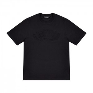 Black Men's Trapstar Irongate Arch Embossed Tee T Shirts Australia | HK57-790