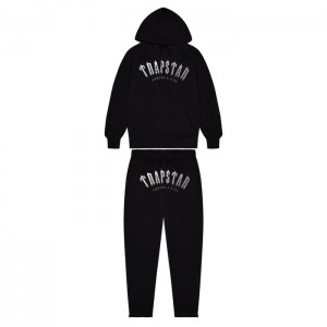 Black Men's Trapstar Irongate Arch It's A Secret Hooded Gel Tracksuit Australia | PZ65-294