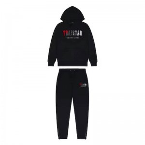 Black Men's Trapstar Irongate Decoded Hoodie Tracksuit Australia | ZH41-192