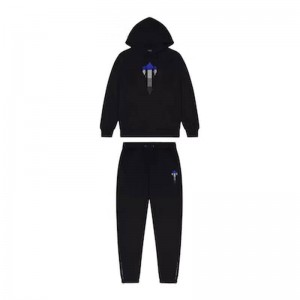 Black Men's Trapstar Irongate T Chenille Tracksuit Australia | BP87-748