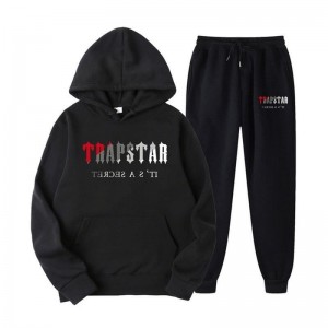 Black Men's Trapstar It's A Secret Set Tracksuit Australia | QG92-581