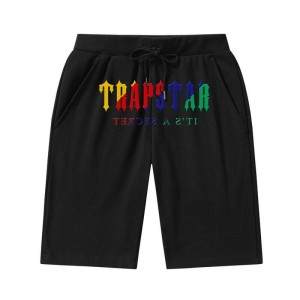 Black Men's Trapstar It's a Secret Shinning Galaxy Shorts Australia | HX77-241