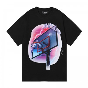 Black Men's Trapstar Lightning Basketball T Shirts Australia | QO36-695