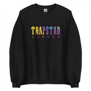 Black Men's Trapstar London Shinning Sweatshirts Australia | KK62-032