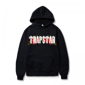 Black Men's Trapstar Long Sleeve Hoodie Australia | QW83-234