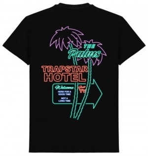 Black Men's Trapstar Pay On Entry T Shirts Australia | QG50-695