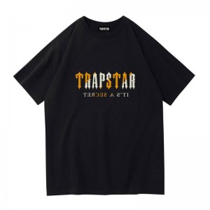 Black Men's Trapstar Shinning Galaxy its a Secret T Shirts Australia | MO98-921