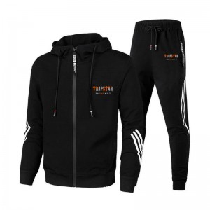 Black Men's Trapstar Sportswear Tracksuit Australia | SF21-225