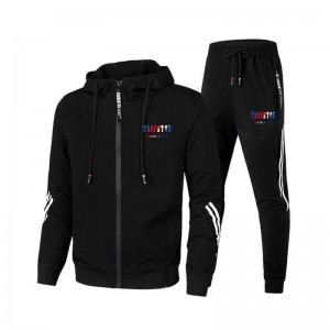 Black Men's Trapstar Sportwear Logo Tracksuit Australia | BV68-245