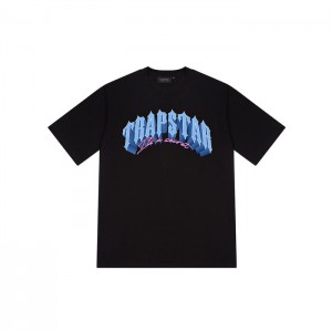 Black Men's Trapstar Trap City Tee T Shirts Australia | DG46-291