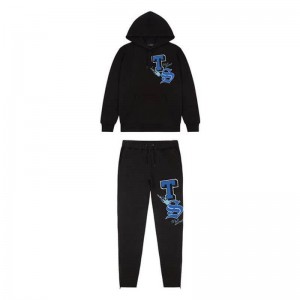 Black Men's Trapstar Varsity TS Tracksuit Australia | UR87-543