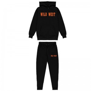 Black Men's Trapstar Wild West Tracksuit Australia | IH10-166