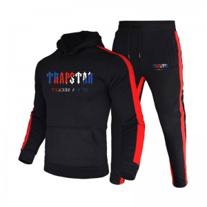 Black Men's Trapstar Winter Hooded Tracksuit Australia | QS63-190