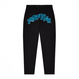 Black / Turquoise Men's Trapstar Wildcard Jogging Bottoms Tracksuit Australia | IZ63-030