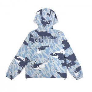 Blue Camo Men's Trapstar Decoded Camo Windbreaker Outerwear Australia | PH74-802