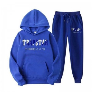 Blue Men's Trapstar Chenille Decoded Hooded Tracksuit Australia | KL89-819