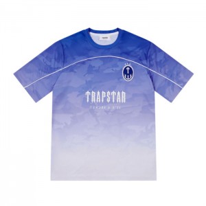 Blue Men's Trapstar Irongate Football Jersey T Shirts Australia | ET34-142