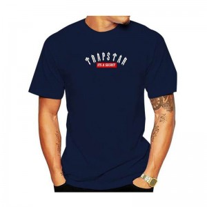 Blue Men's Trapstar London Co-Branded Short Sleeve T Shirts Australia | MP23-049