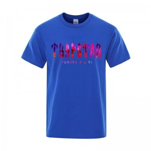 Blue Men's Trapstar London Sunset It's a Secret T Shirts Australia | LF70-871