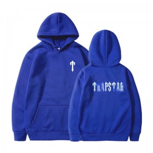 Blue Men's Trapstar T Pattern Hoodie Australia | CM59-833