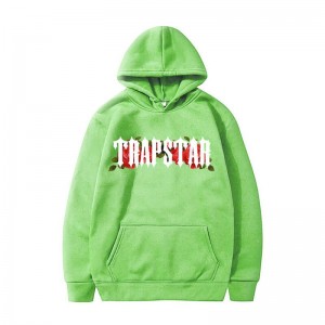 Green Men's Trapstar Long Sleeve Hoodie Australia | UA63-745