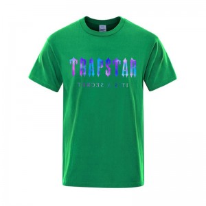 Green Men's Trapstar Soft Short Sleeve T Shirts Australia | OO48-189