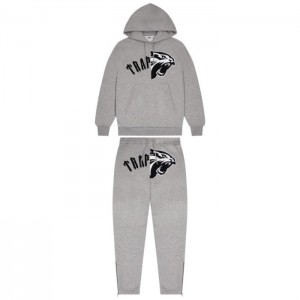 Grey Men's Trapstar Arch Shooters Hoodie Tracksuit Australia | PK72-182