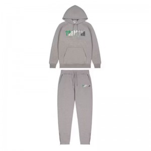 Grey Men's Trapstar Chenille Decoded Hooded Tracksuit Australia | PS07-995