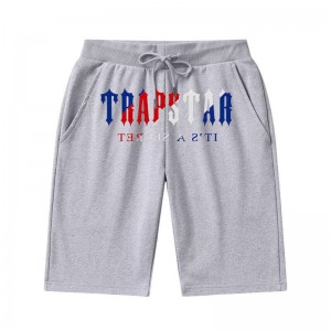 Grey Men's Trapstar Irongate Arch Chenille Shorts Australia | MC13-714