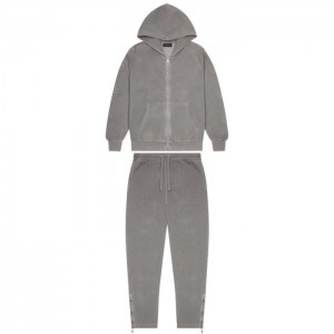 Grey Men's Trapstar Irongate Patchwork Zip Hoodie Tracksuit Australia | ME68-491