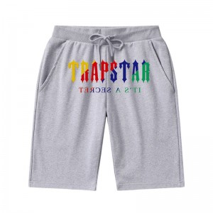 Grey Men's Trapstar It's a Secret Shinning Galaxy Shorts Australia | TM98-711