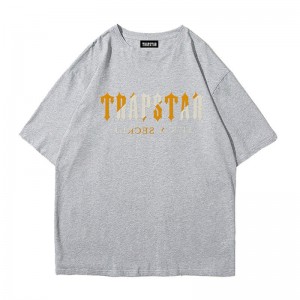 Grey Men's Trapstar Shinning Galaxy its a Secret T Shirts Australia | JH74-822