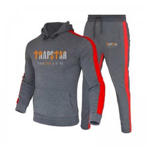 Grey Men's Trapstar Winter Logo Hooded Tracksuit Australia | GZ93-553