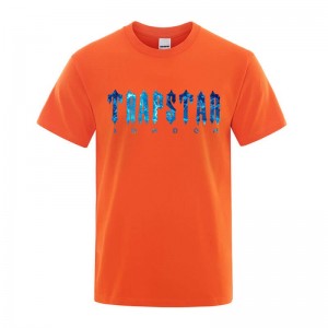 Orange Men's Trapstar London Chenille Tee T Shirts Australia | BH09-965