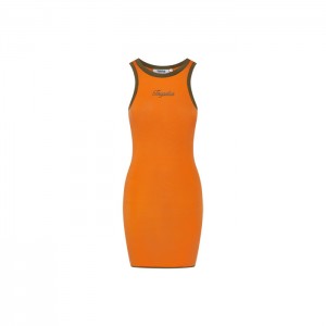 Orange / Khaki Women's Trapstar Contrast Racer Dress Australia | VK32-318