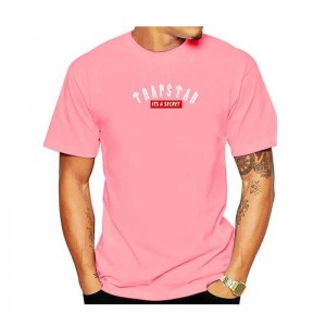 Pink Men's Trapstar London Co-Branded Short Sleeve T Shirts Australia | AJ10-670