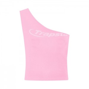 Pink Women's Trapstar Hyperdrive One Shoulder Top Australia | DI98-446