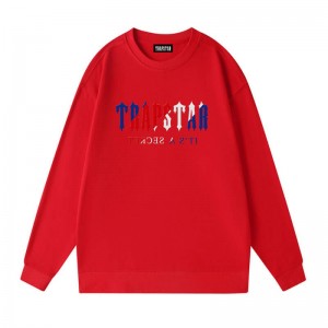 Red Men's Trapstar Crewneck It’s A Secret Galaxy Sweatshirts Australia | SY72-676