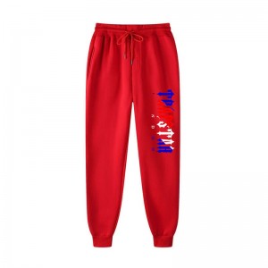 Red Men's Trapstar Fleece London Shining Pants Australia | YL86-339