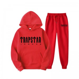 Red Men's Trapstar Fleece London Tracksuit Australia | WT15-149