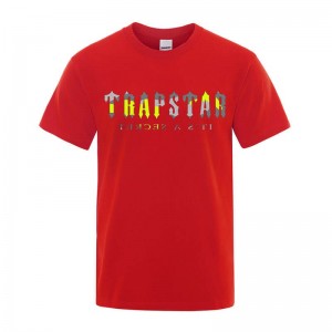 Red Men's Trapstar Its a Secret Dave T Shirts Australia | GH83-008