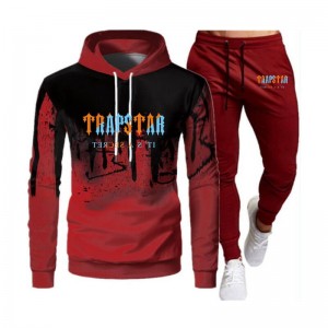 Red Men's Trapstar It's a Secret Printed Logo Tracksuit Australia | UA24-700