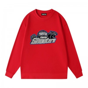 Red Men's Trapstar London Its Shooters Logo Sweatshirts Australia | RE84-843