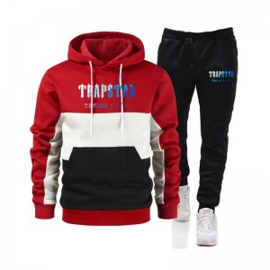 Red Men's Trapstar Merch It's a Secret Printed Logo Tracksuit Australia | QW60-311