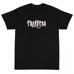 Snake Black Men's Trapstar Snake T Shirts Australia | TP43-699