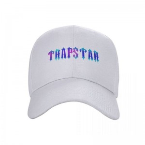 White Men's Trapstar Black Cap Hats Australia | KB75-604